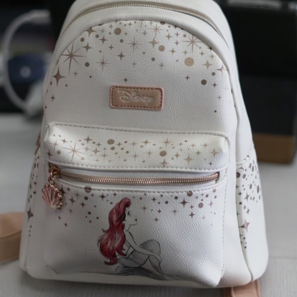 Loungefly Disney Little Mermaid Princess Ariel Rose Gold Mini Backpack